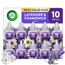 Air Wick Plug in Scented Oil Refill, 10ct, Lavender & Chamomile, Air Freshener, Essential Oils, Eco Friendly