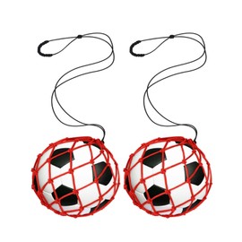 Soccer Rebounder Trainer with Ball Return Net-Pro Training Aid& Teens-Improve Shooting & Passing Skills Fits Size 3,4,5 Youth Soccer Balls,Red