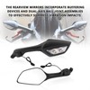 Minho Motorcycle Rearview Mirrors with Built-In Turn Signals Fit for