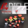 Apiele 22Mm Metal Emergency Stop Push Button Switch Latching 12V-250V