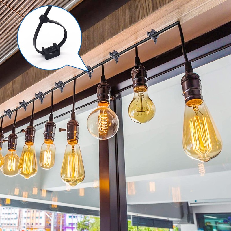 Cable Zip Tie Mounts Kit - 120 Set Wire Cable