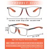 Hubeye 3 Pairs TR90 Sports Reading Glasses for Men and