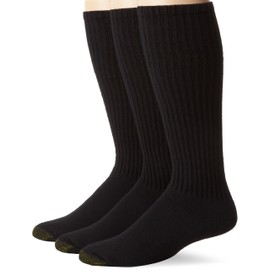 Gold Toe Men's Ultra Tech Over The Calf, 3 Pack, Black, Sock Size:10-13/Shoe Size: 6-12