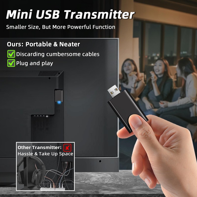 Wireless Headphones for TV - BKM400 TV Headphones Wireless with