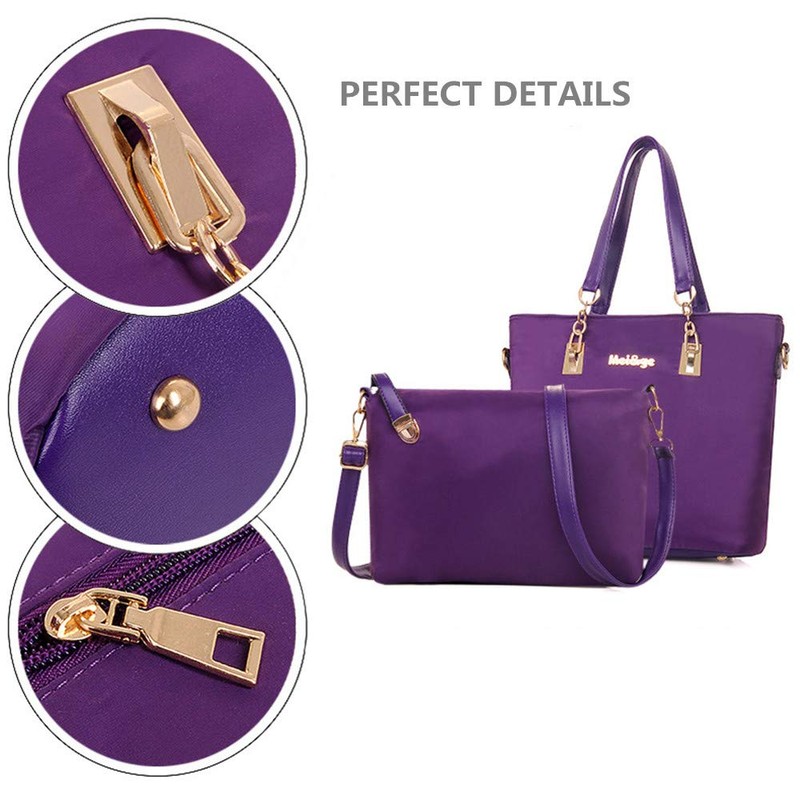 AlwaySky Women's Nylon Shoulder Bag Handbag Tote Purse Wallet Key