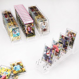 12 Tier Acrylic Card Display Stand,Clear Thickened Versatile Display Shelf for PSA/CGC Card,Trading Card Slabs(35PT-130PT),Magnetic Card Holder ,Ultra Pro Protectors,Graded Cards,Sport Cards (2Pack)