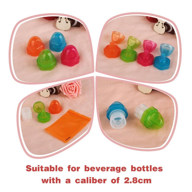 Paquete de 4 tapas para botellas de agua a prueba