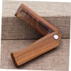 PACKOVE 1Set Folding Pocket Beard Comb Premium Sandalwood Hair Comb