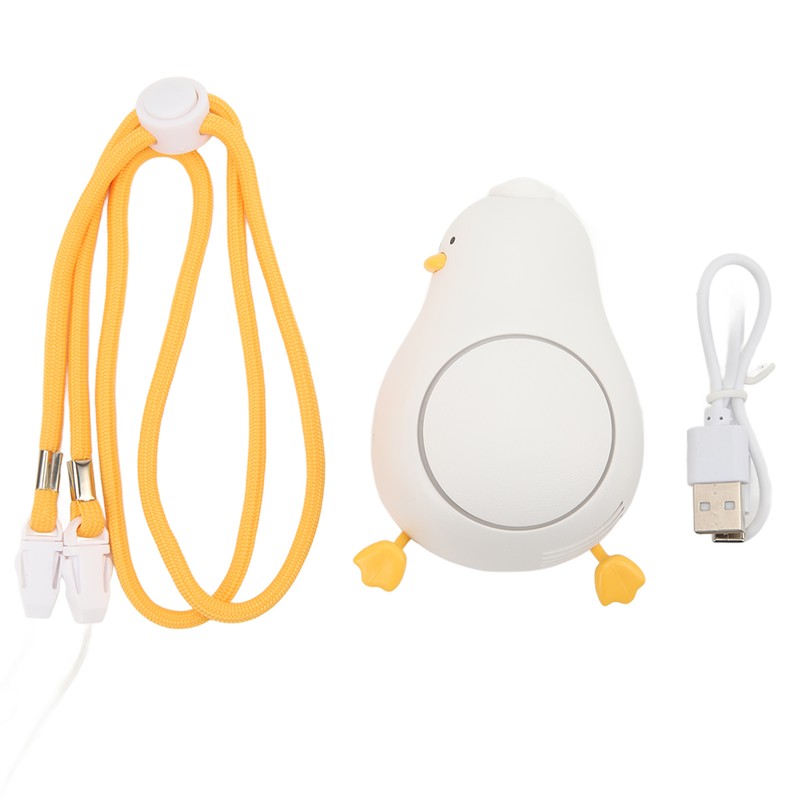 Hanging Neck Fan Duck Shape Small Fan USB Charging Necklace