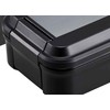 OSK BL-37D Metallic Style Lunch Box with Dividers, Black, Made