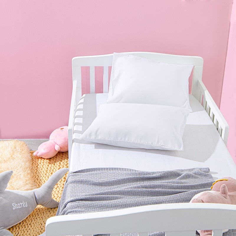 NTBAY Toddler Microfiber Pillowcases, Set of 2, White