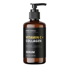 DERMA CLINICALS Vitamin C Serum with Collagen C Firming & Plumping Face Serum, Anti-Aging, Hydrating, Fine Lines & Wrinkles, Collagen production - 8oz
