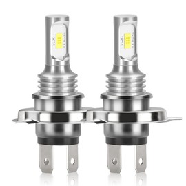ROADSUN Upgraded 3570 CSP 6000K White LED Headlight Bulbs for Suzuki GSXR 600 750 1000 (2003-2005) - H4 High Beam and H7 Low Beam Plug and Play Combo Pack, 4-Pack