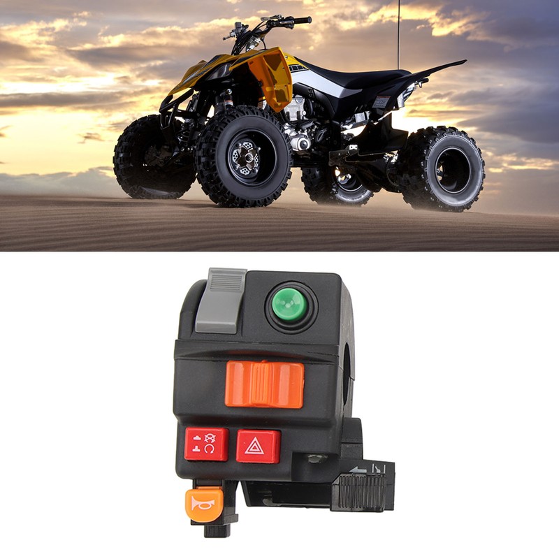 7/8in 22mm Motorcycle Handlebar Switch Headlight Turn Signal Horn Flash