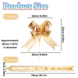 15 Pack Pull Bows Large Satin Ribbon Gift Wrapping Bows Organza Present Present String Wrapping Decorative Bows for Wedding Birthday Valentine's Present Gifts (Mixed Color)