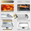 Commercial Quality Baking Sheet Pan Set, Natural Aluminum Cookie Sheet,