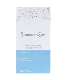 Summer's Eve Extra Cleansing Douche Vinegar & Water, Feminine Wash,PH Balanced, Naturally Inspired, & Gynecologist Tested (Pack of 4 Bottles, 4.5oz Each Bottle)