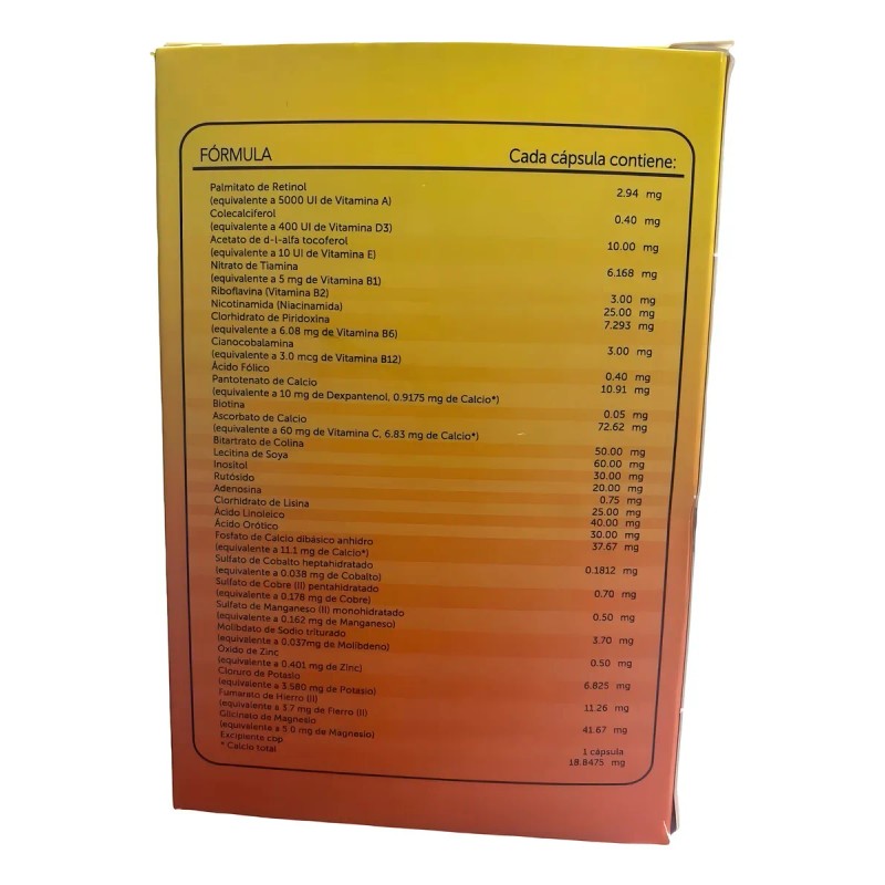 Suplemento Vitaminas Y Minerales Vivioptal - 105 Capsulas Sabor N/a