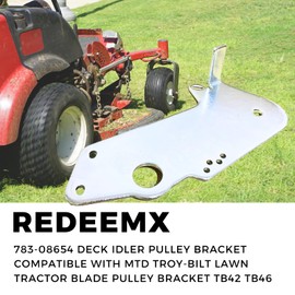 REDEEMX 783-08654 Deck Idler Pulley Bracket Compatible with MTD Troy-Bilt Lawn Tractor Blade Pulley Bracket TB42 TB46 Rep OEM 783-08530 783-08654C 783-08654B 7 83Z08654C