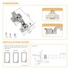 Furniware 2 pcs Soft Close Cabinet Hinge,4D Adjustment(Depth, Side,Height and