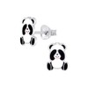 Cute Panda Bear Earrings 925 Sterling Silver