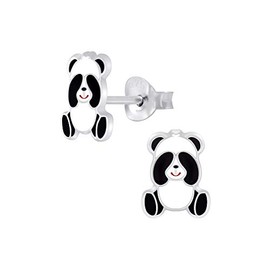 Cute Panda Bear Earrings 925 Sterling Silver