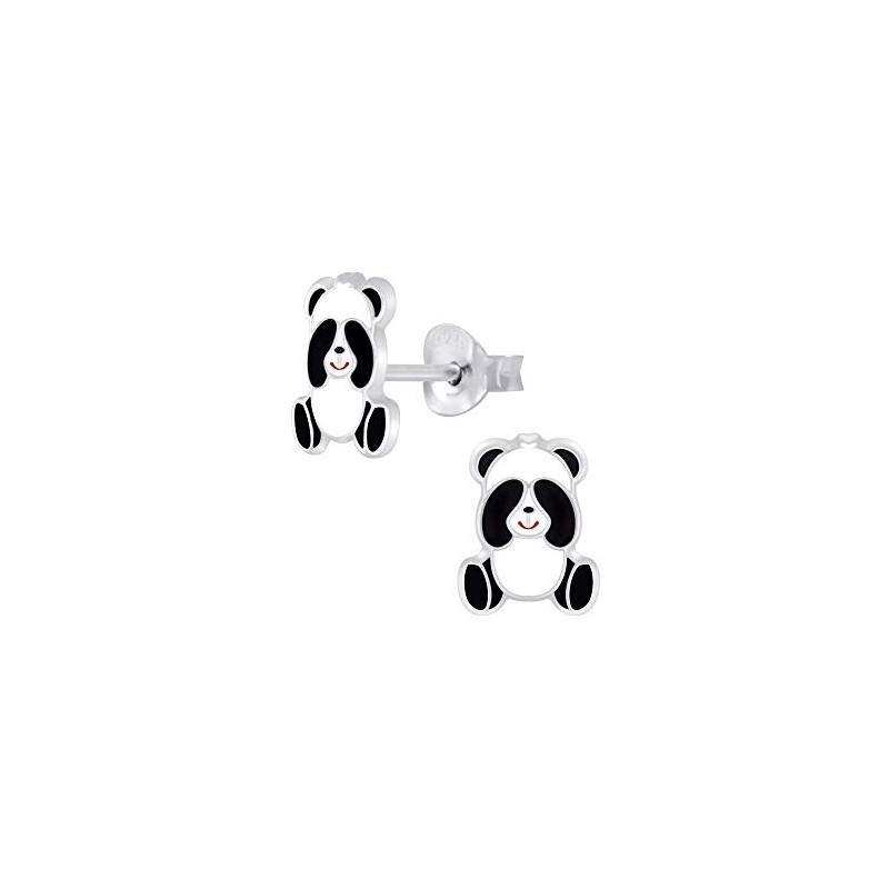 Cute Panda Bear Earrings 925 Sterling Silver