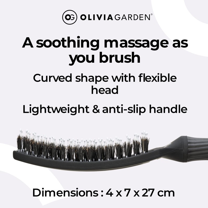 Fingerbrush - Boar & Nylon Bristles - Small - Black