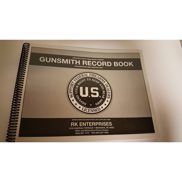 Gunsmith Log Record Book (1000 Entry) Gunsmith Log Book/Journal/Logbook 8.5"x11"