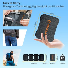 Mini Solar Charger, FlexSolar 10 W Solar Panel E-film IP67 Pocket Charger USB Devices Outdoor for Smartphone, Watch, Camera