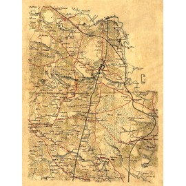 MAPS OF THE PAST Historic County Map - Hanover County Virginia - 1860-23 x 30.29 - Vintage Wall Art