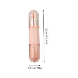 Baluue 1set Retractable Mini Makeup Brush Set Portable Travel Cosmetic Tool for Eyeshadow and Bristles for Effortless Application for