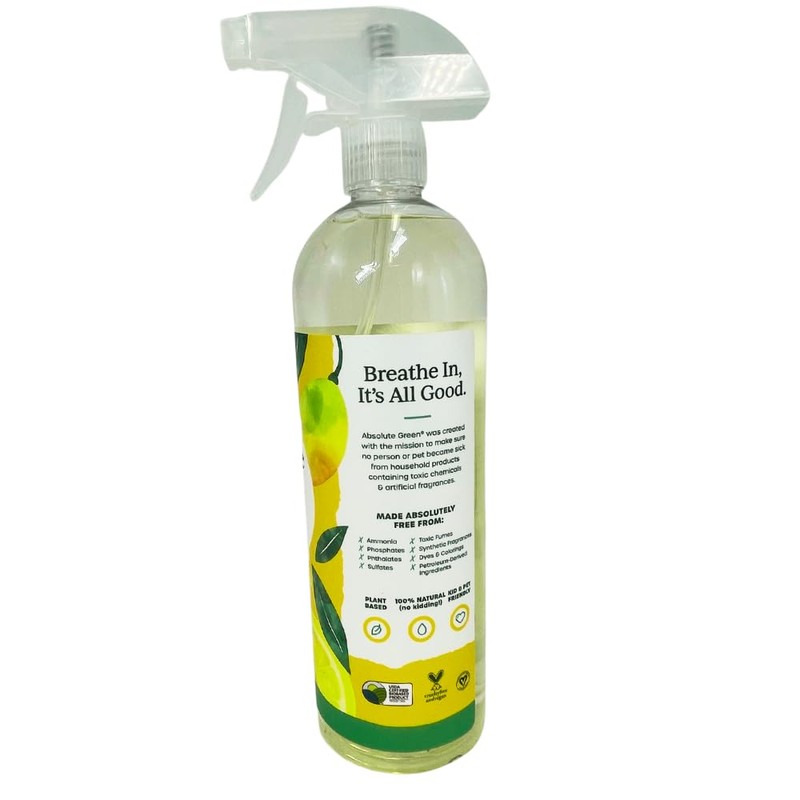 Absolute Green All Purpose Cleaner Spray, Non-Toxic, Kitchen, Bath, Countertop,