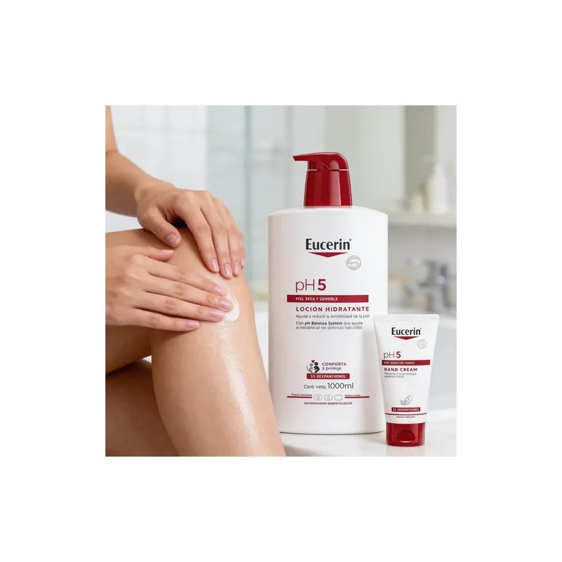Eucerin Ph5 Loción Hidratante Piel Seca 1l+crema Para Manos