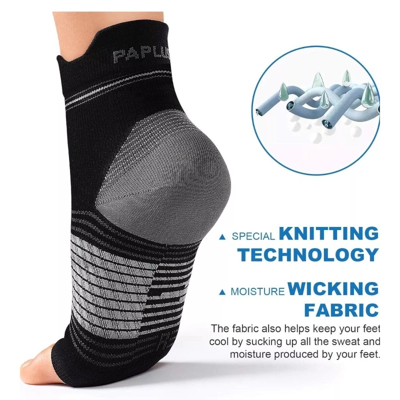 Paplus Plantar Fasciitis Sock (6 Pairs- L) Men & Women.