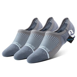 BRISIRA Coolmax Bamboo Viscose Women Compression No Show Socks Thick Cushion Invisible Non Slip Flats Sneakers Loafer Low Cut