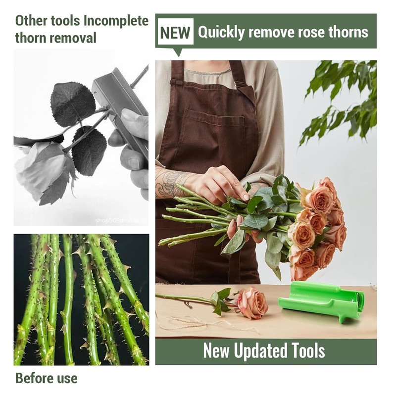Rose Stripper Thorn,Professional Rose Thorn Remover Tool for Fresh,Dried Flowers,Ergonomic