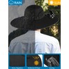 XKETA Solar Fan Hat for Men: 5.9" Wide Brim UPF
