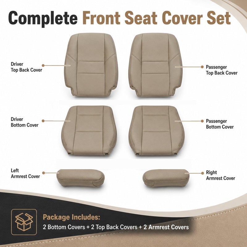 Front Driver and Passenger Side Bottom & Top Back &
