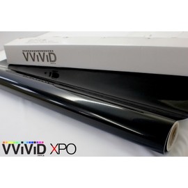 VViViD Black Gloss Bulk Roll Vinyl Wrap Roll with Air Release Technology (7ft x 4.9ft)