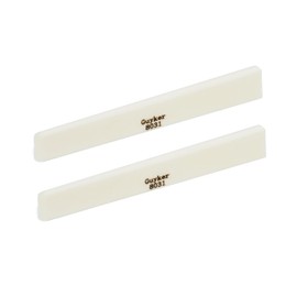Guyker Blanks Bone Nut, String Pillow Nut Saddles Unslotted Guitar Bridge Nut Replacement Parts Accessories for Mandolin Banjos Ukulele Acoustic Folk Electric Guitar 2 Piece, White 80x3x11mm 8031