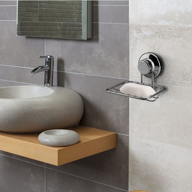 iPEGTOP No-Drilling Soap Dish Holder, Super Powerful Vacuum Suction Cup