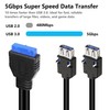 Xilaghy USB 3.0 Front Panel Cable, Motherboard 19/20pin Header Male