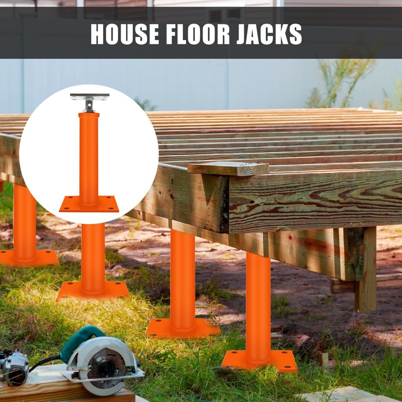 2 Pcs House Floor Jacks for Leveling,11-16" Height Range,9920 lbs