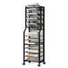 Simple Trending 12 Tier Rolling File Cart,Desk File Organizer with