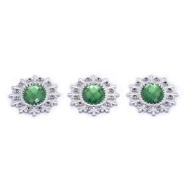 5 botones de diamantes de imitación de 28 x 25 mm para costura, adornos de espalda plana, botones decorativos para ropa, manualidades, accesorios de boda, accesorios decorativos
