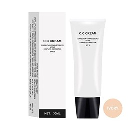 Pongnas Crema que Ajusta el Tono de la Piel Maquillaje Crema Correctora de Color para Pieles Maduras SPF 43 Base y Base Humectantes (Marfil)