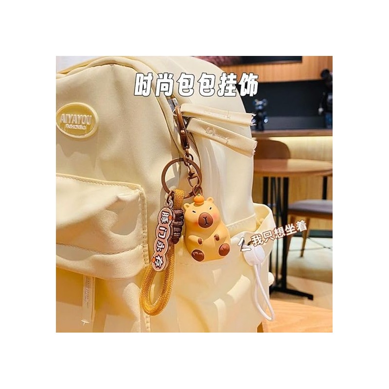 [LeChengMM] Super Cute Idea Funny Capybara Keychain Keychain Bag Pendant