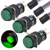 16MM Momentary Push Button Switch 12VDC LED Light Round Head