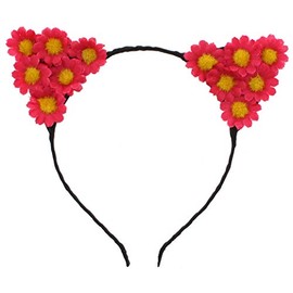 Zac's Alter Ego Flower Cat Ear Headband - Great for Summer